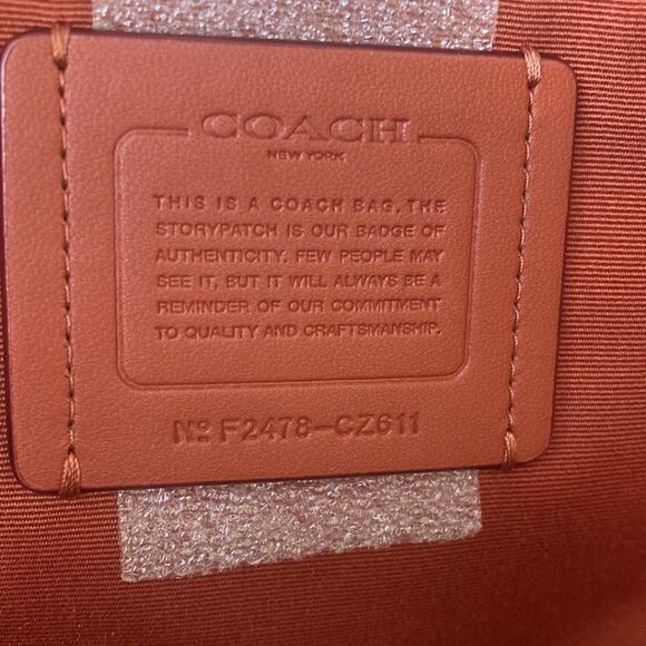 Coach City Tote Bag Purse In Signature Canvas With Sticker Print - Picture 8 of 9